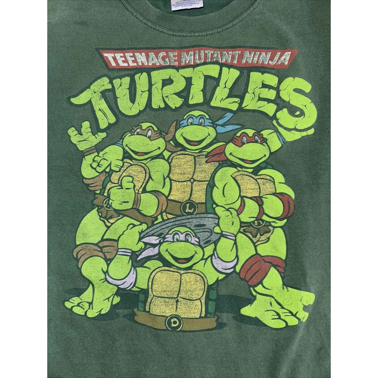 Cartoon Network × Vintage Vintage Teenage Mutant Ninja Turtles T-Shirt Green S 17x25 Size US S / EU 44-46 / 1 - 2 Thumbnail