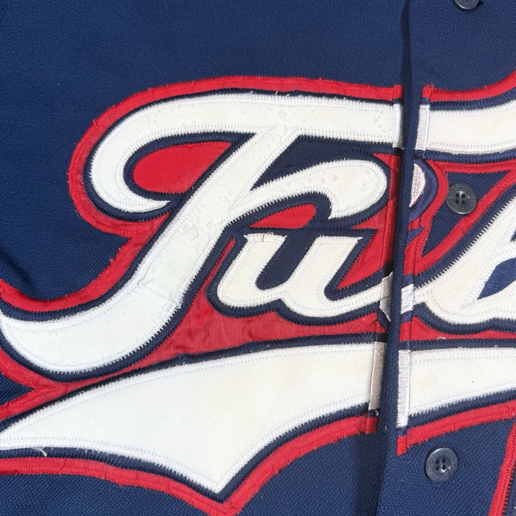 Fubu VINTAGE FUBU Baseball Jersey Men L Blue Button Sports 05 Y2K Size US L / EU 52-54 / 3 - 6 Thumbnail