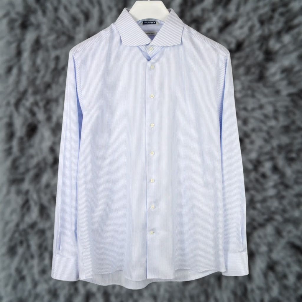Suitsupply SUITSUPPLY Try On Extra Slim Fit Formal Shirt Mens 43/17 Pinstripe Cutaway - Size 43/17 Size 46R - 1 Thumbnail