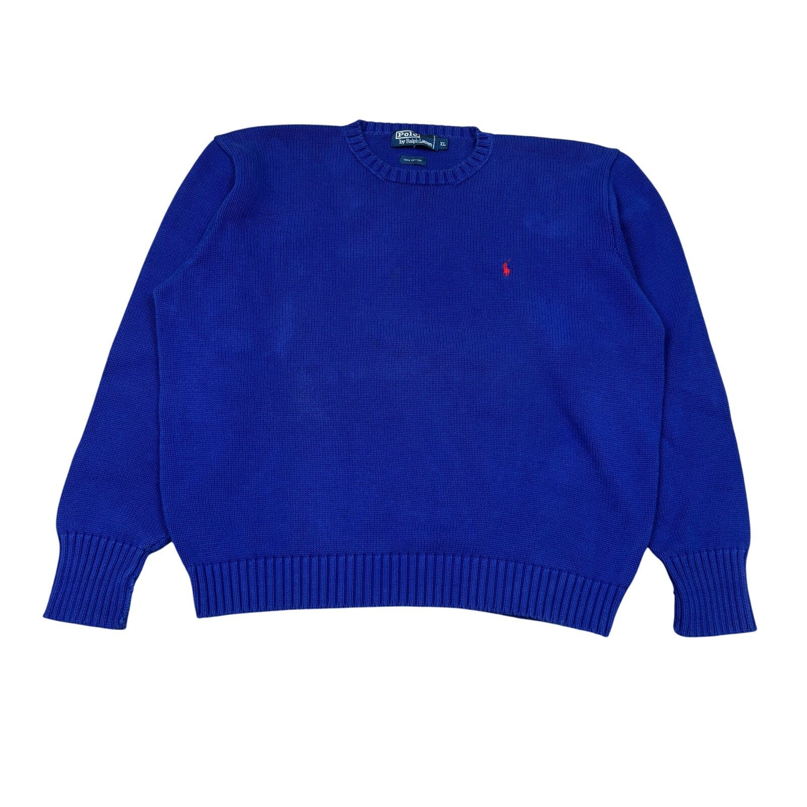 Polo Ralph Lauren × Vintage VTG Polo Ralph Lauren Cotton Knit Crew Neck Sweater Men's XL Size US XL / EU 56 / 4 - 1 Thumbnail