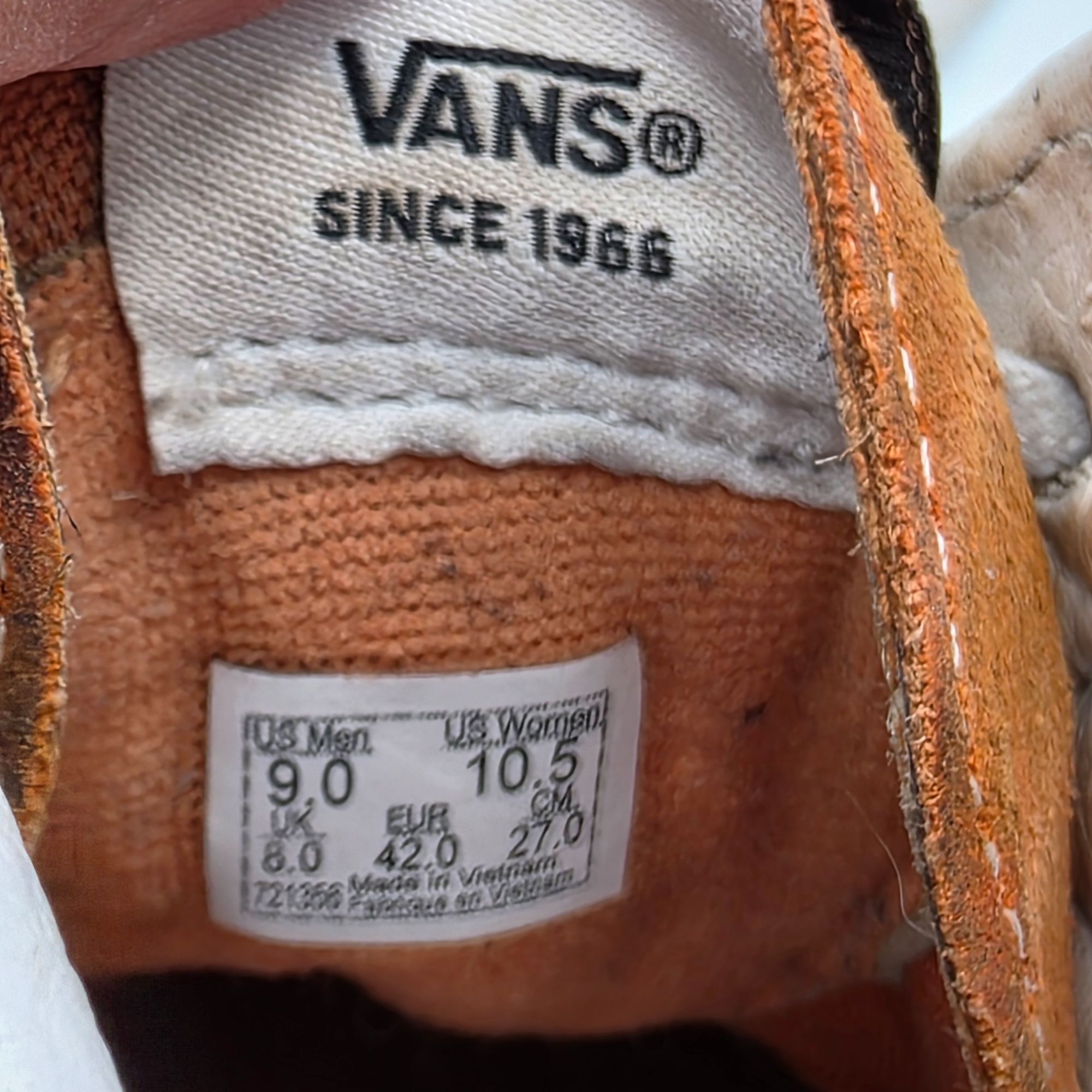 Vans Vans Sk8 Hi Retro Sport Mens Size 9 Apricot Orange True Whit Size US 9 / EU 42 - 6 Thumbnail
