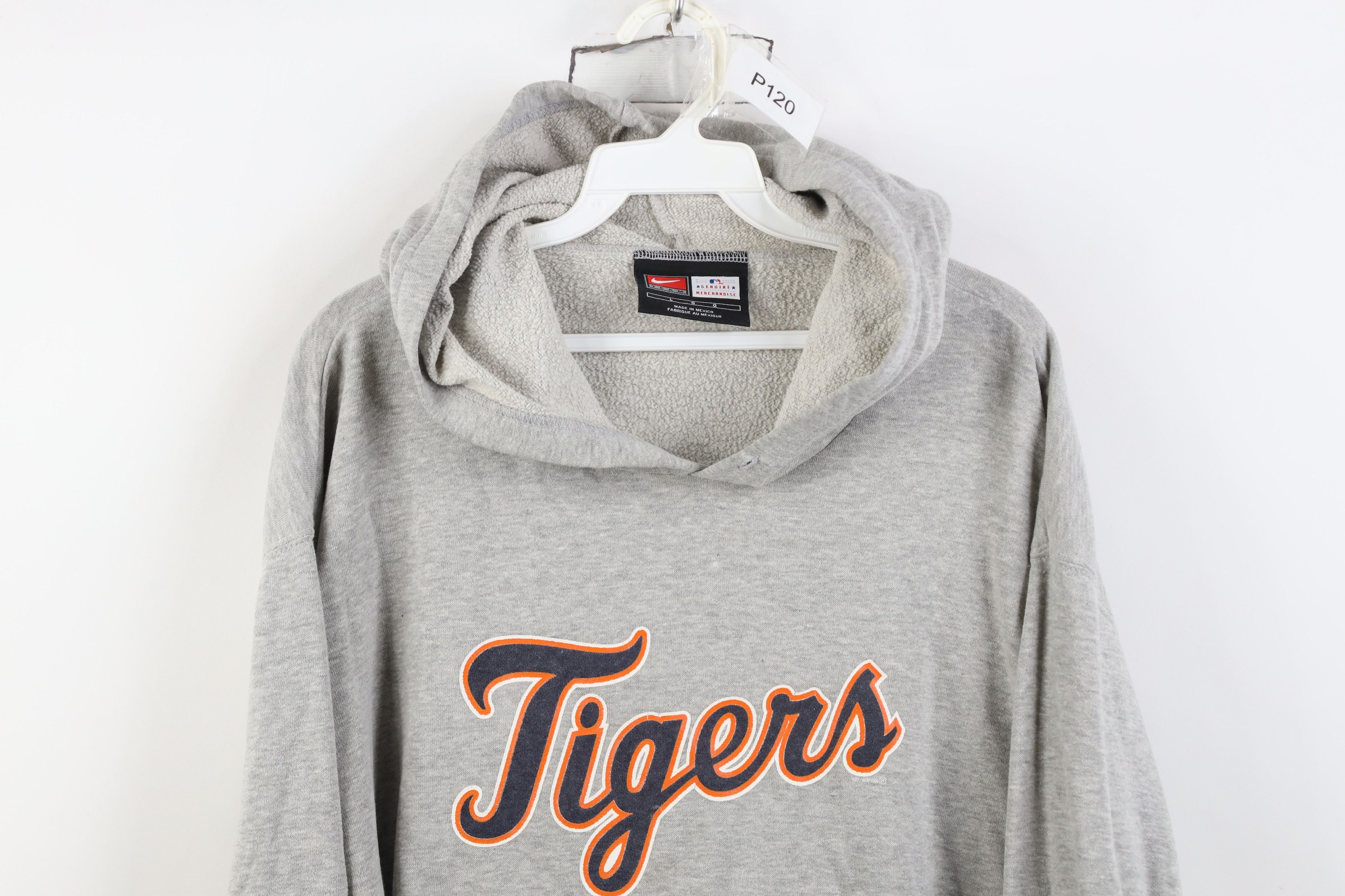 Nike Vintage Nike Center Swoosh Detroit Tigers Baseball Hoodie Size US L / EU 52-54 / 3 - 2 Thumbnail
