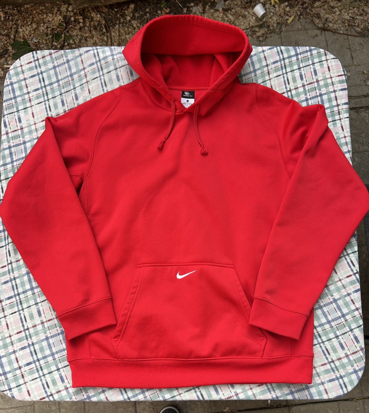 Vintage Red Nike Center Swoosh Hoodie