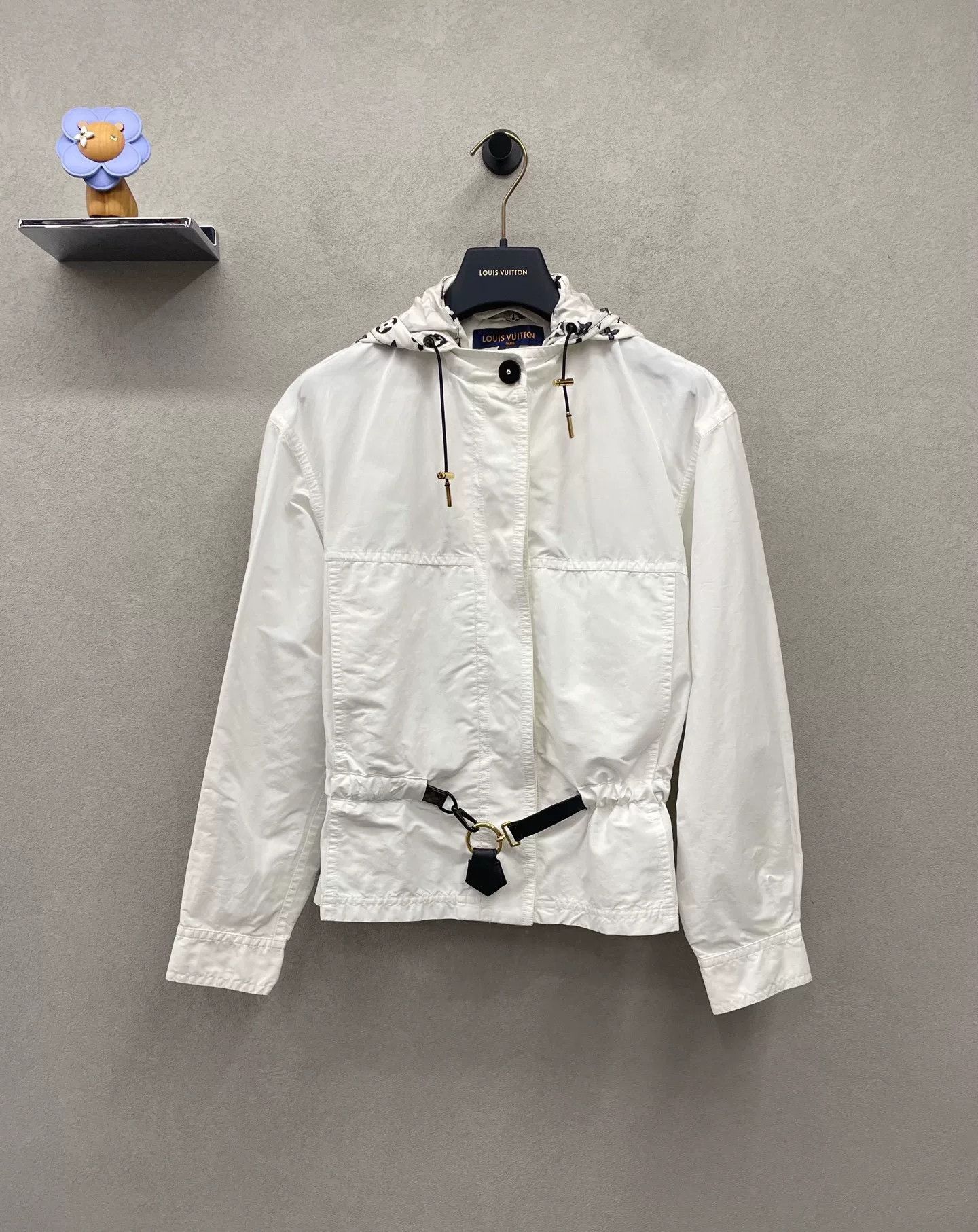 Louis Vuitton LV White Hooded Parka Jacket Size XXS / US 00 / IT 34 - 1 Thumbnail
