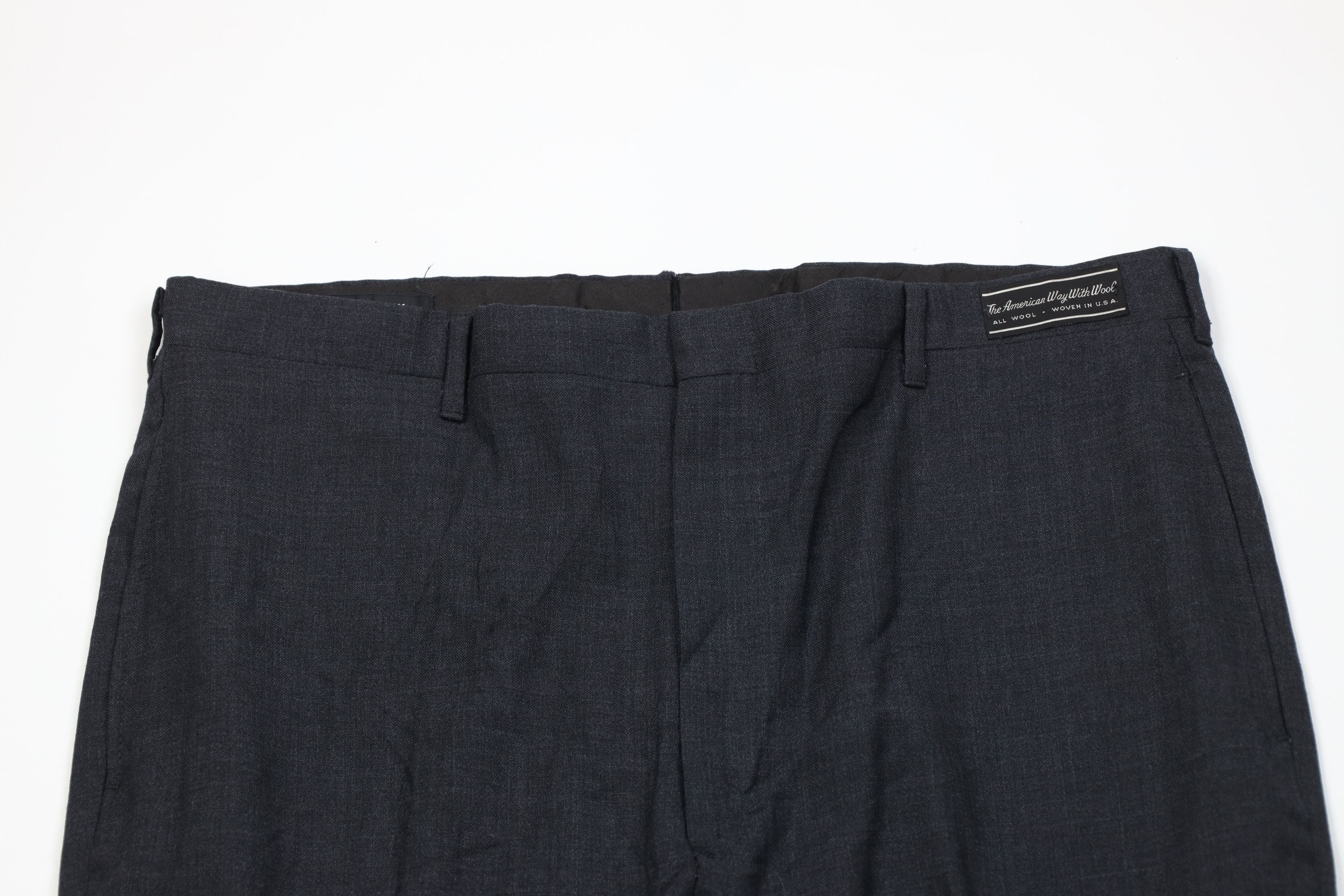 Vintage Vintage 60s Streetwear Knit Chino Pants Charcoal Gray USA Size US 36 / EU 52 - 2 Thumbnail