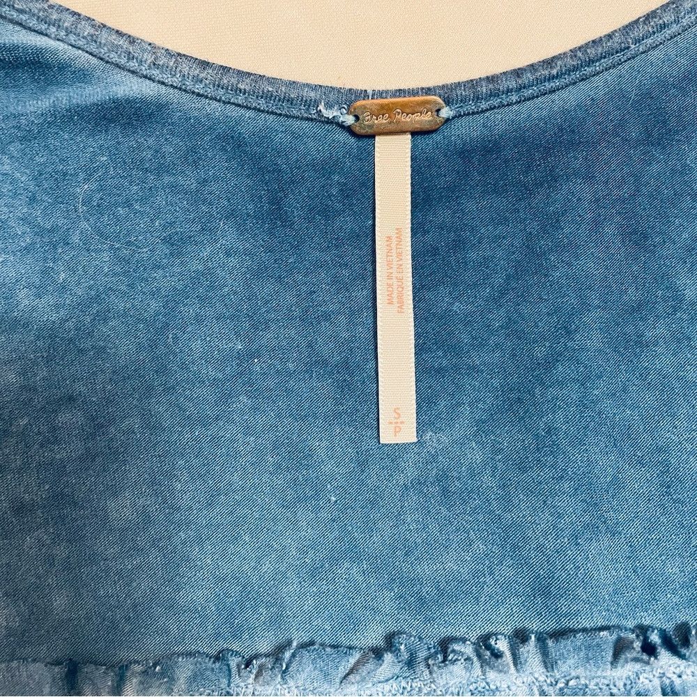 Free People Free People Blue Cross Over Wrap Long Sleeve Top Size S Size S / US 4 / IT 40 - 7 Thumbnail