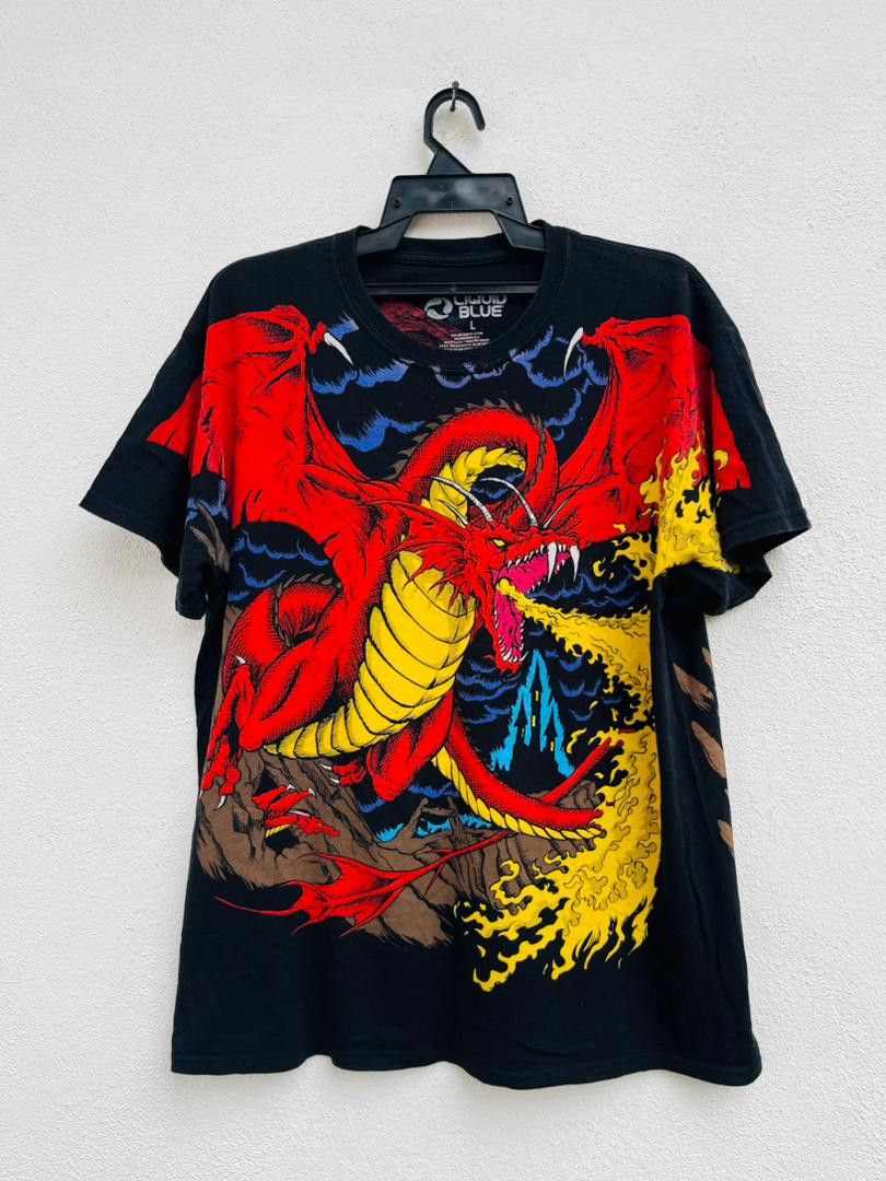 Vintage Liquid Blue Streetwear Fashion Style