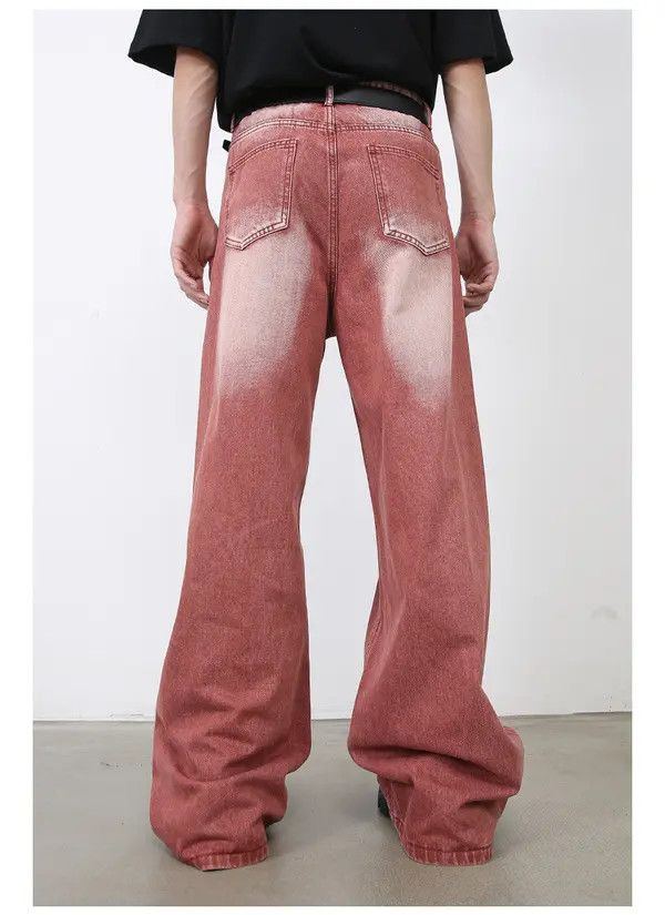 VIBE American high street vintage washed red jeans Size US 32 / EU 48 - 6 Thumbnail