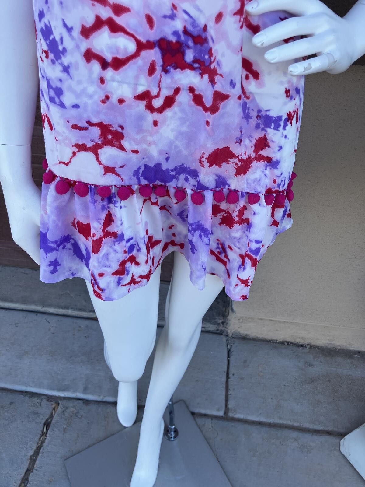 Other NWT Miken Swim Tie-Dye Ruffle Hem Dress Cover-Up Size Small Size ONE SIZE - 9 Thumbnail
