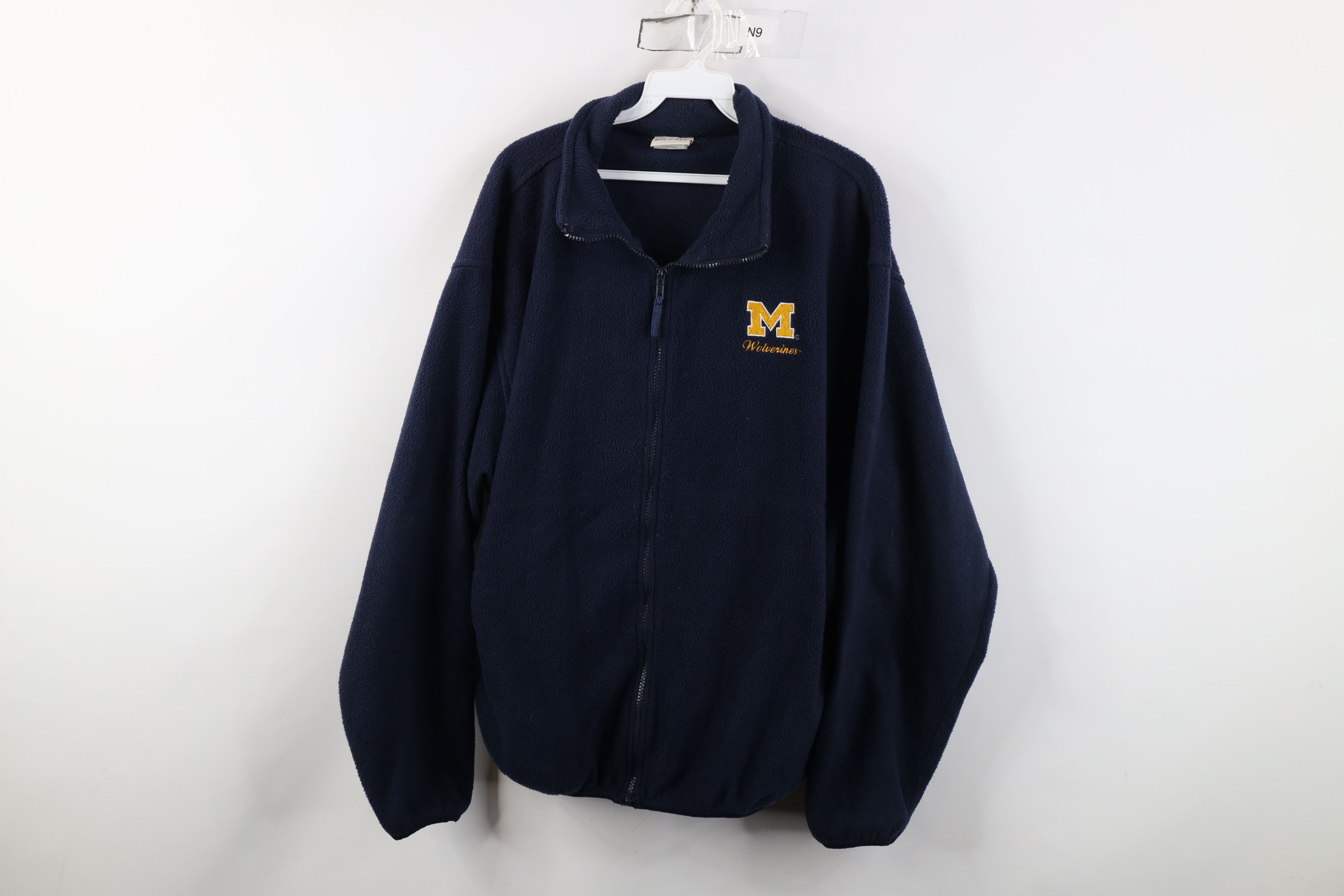 Vintage Vintage 90s University of Michigan Fleece Zip Jacket Blue Size US M / EU 48-50 / 2 - 1 Thumbnail