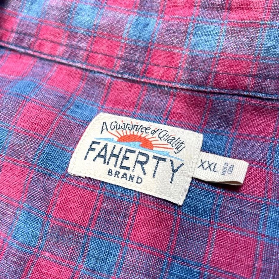 Faherty Faherty Shirt Mens XXL Red Blue Legend Plaid Button Up Casual Soft Size US XXL / EU 58 / 5 - 5 Thumbnail