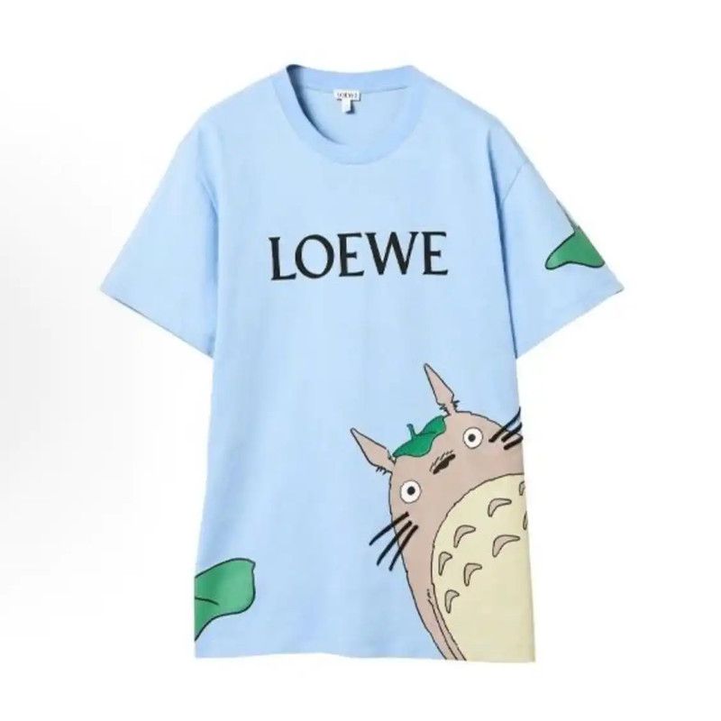 Loewe Loewe Cute Blue Cotton T-shirt 0089 Size S / US 4 / IT 40 - 1 Thumbnail