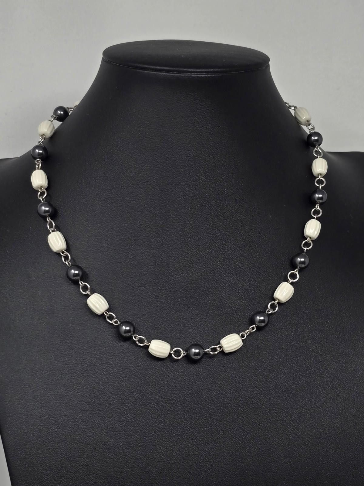 Other Lenox 925 Sterling Black White Bead Necklace 18.75" Size ONE SIZE - 1 Thumbnail