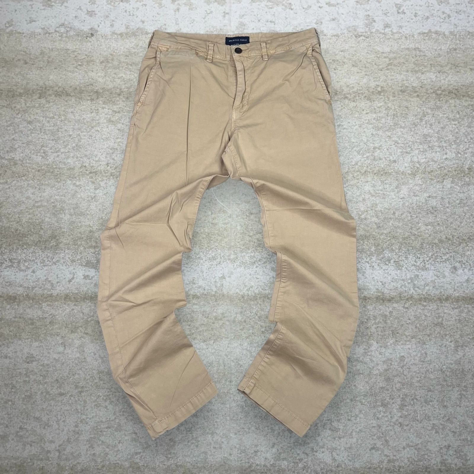 American Eagle Outfitters Vintage Y2K American Eagle Khakis Pants 31x32 Slim Fit Tan Size US 31 - 2 Thumbnail