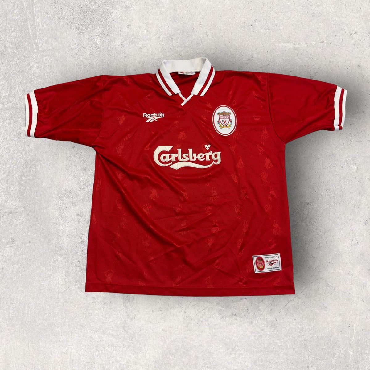 image of Reebok x Soccer Jersey Vintage Liverpool Jersey in Red, Men's (Size XL)