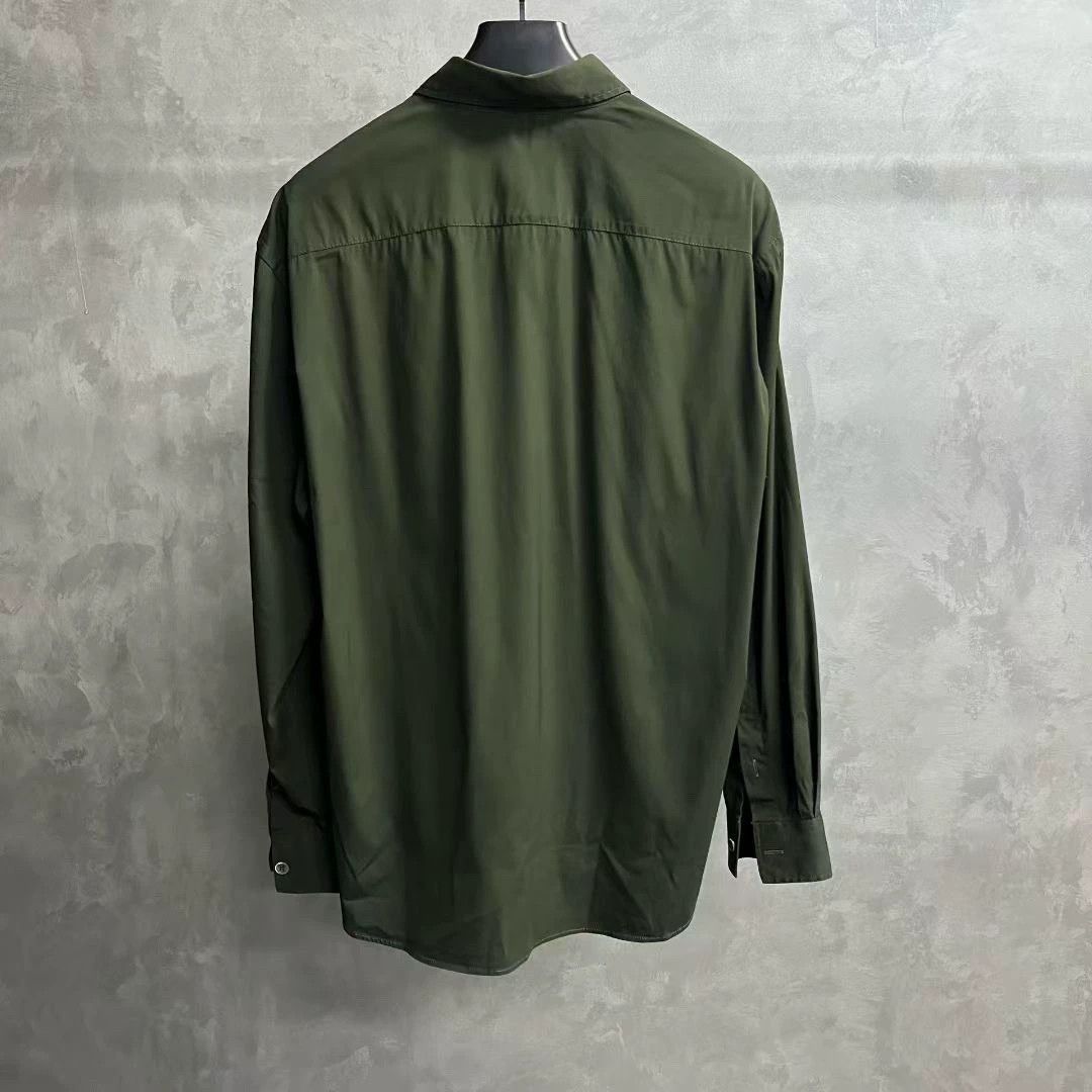 Burberry burberry green long sleeve collared shirt Size US L / EU 52-54 / 3 - 2 Thumbnail