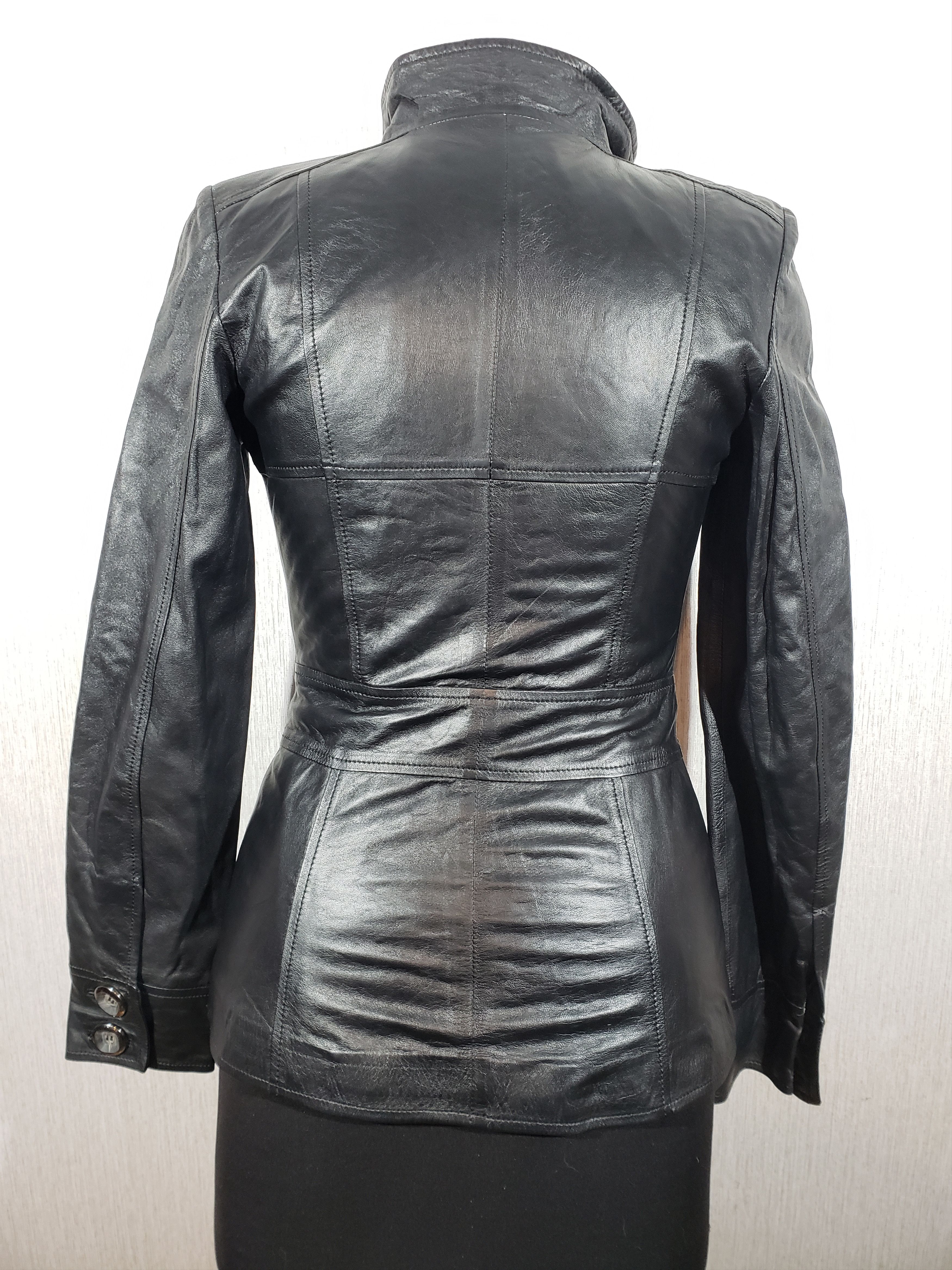 Other Stylish women's leather jacket with buttons. Size XS / US 0-2 / IT 36-38 - 4 Thumbnail