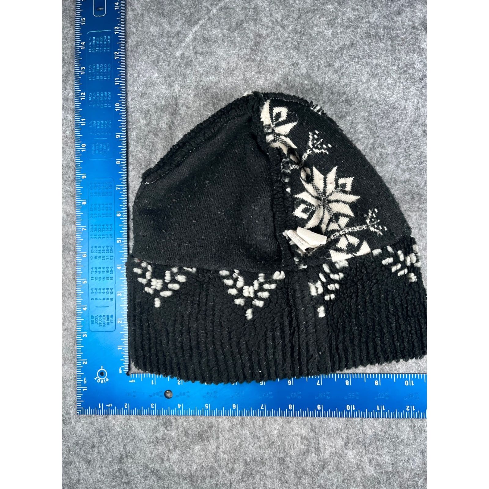 Vintage Double Diamond Sportswear Beanie Unisex Adults One Size Black Fair Isle Knit Acrylic Modacrylic Polyester Knit Hat Holiday Outdoor Ski Men Women Size ONE SIZE - 5 Thumbnail