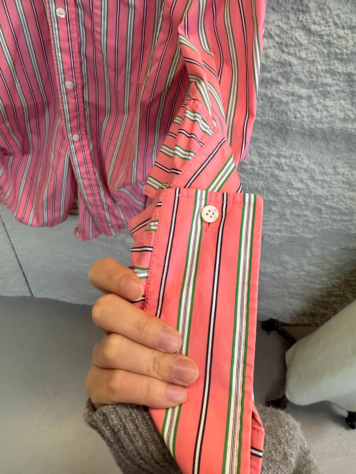 Balenciaga Balenciaga Pink Stripe Deconstructed Shirt Women's Size XS / US 0-2 / IT 36-38 - 3 Thumbnail