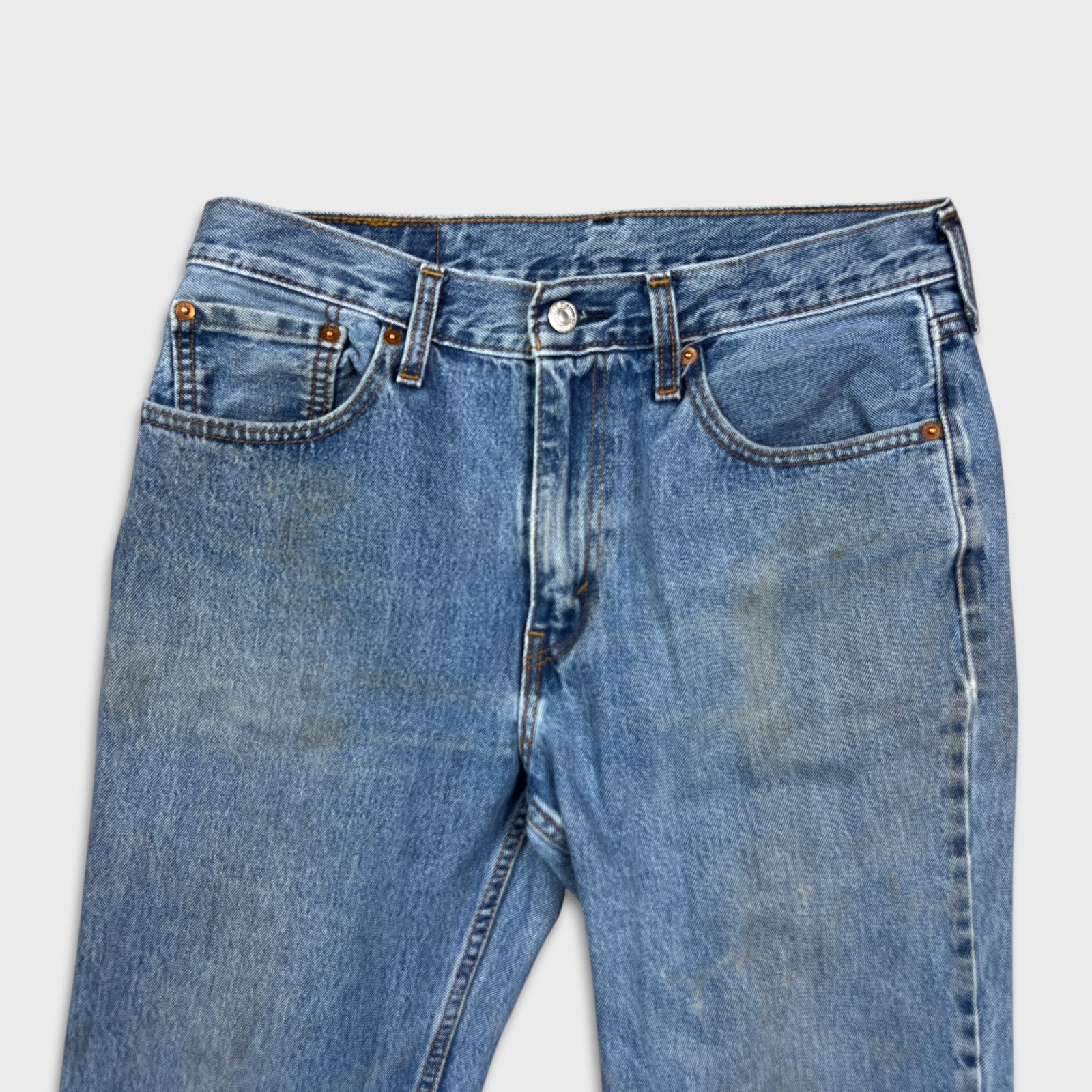 Levi's × Vintage Levi's 516 Jeans 33x34 Blue Slim Straight Leg Faded Denim Size US 33 - 2 Thumbnail
