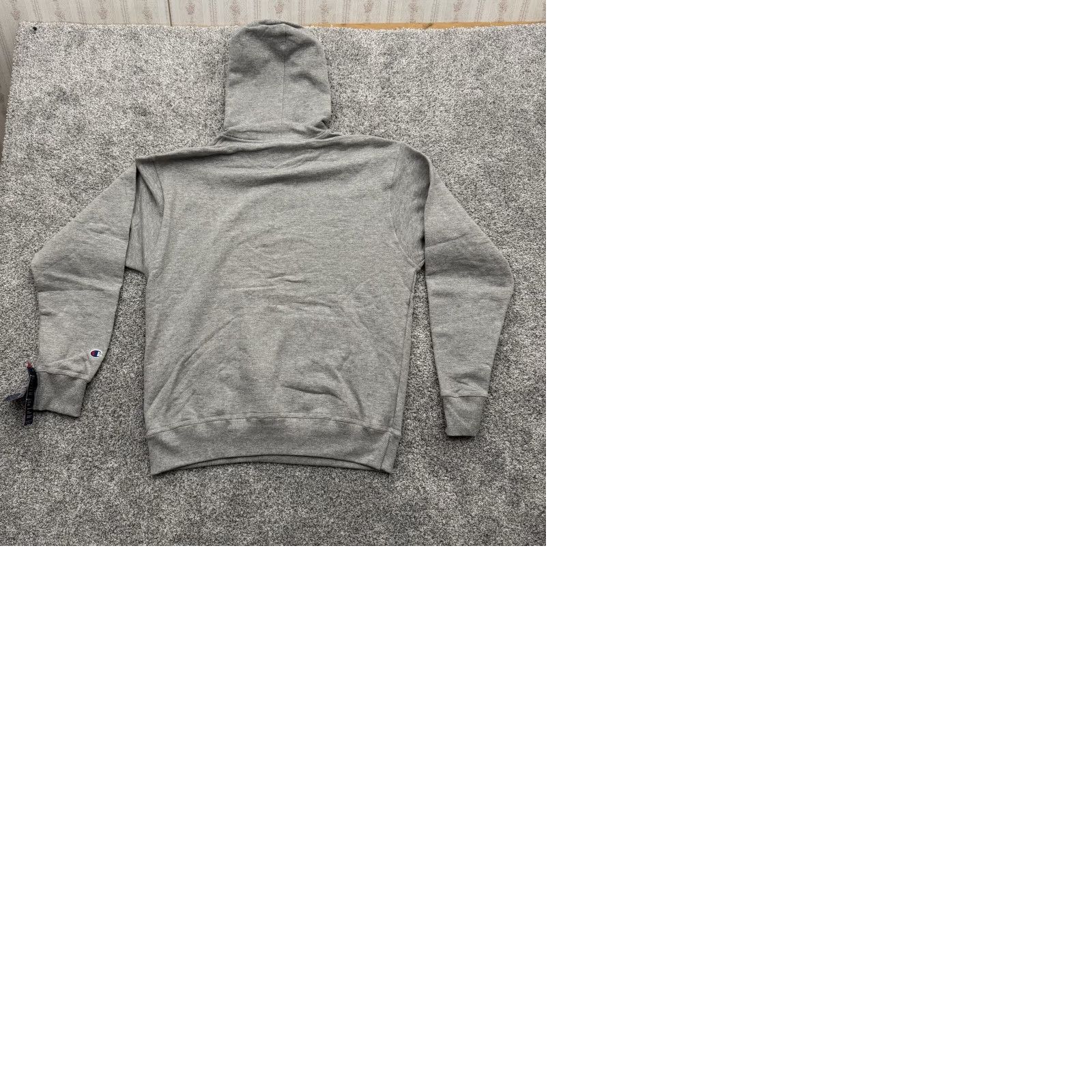 Champion VINTAGE Champion Powerblend Fleece Hoodie M Gray Men Medium Spell Out Retro Warm Soft Size US M / EU 48-50 / 2 - 9 Thumbnail