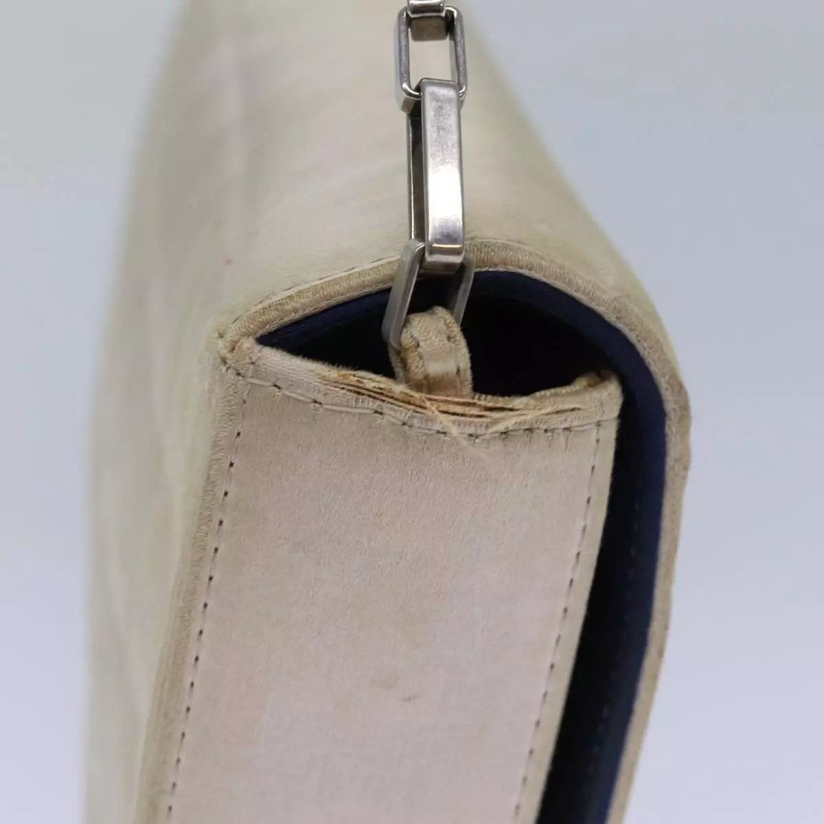 Chanel CHANEL Choco Bar Chain Hand Bag Satin Beige Size ONE SIZE - 15 Thumbnail