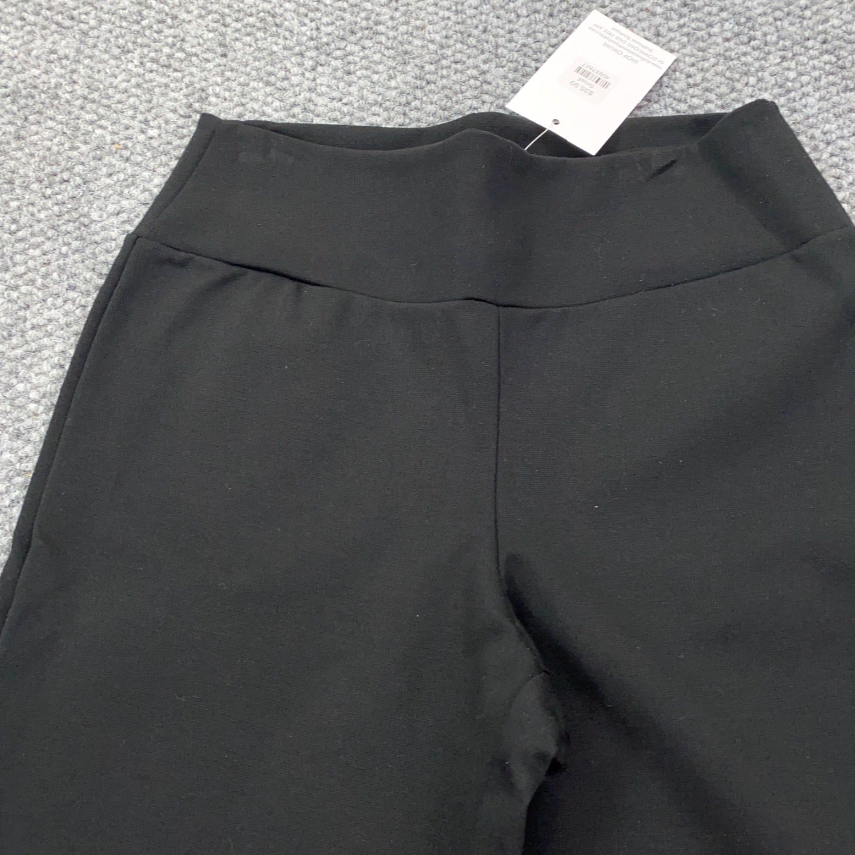 Vintage Chatoyant Womens Leggings Small Black Mid-Rise Back Pockets Stretch Size 28" / US 6 / IT 42 - 2 Thumbnail