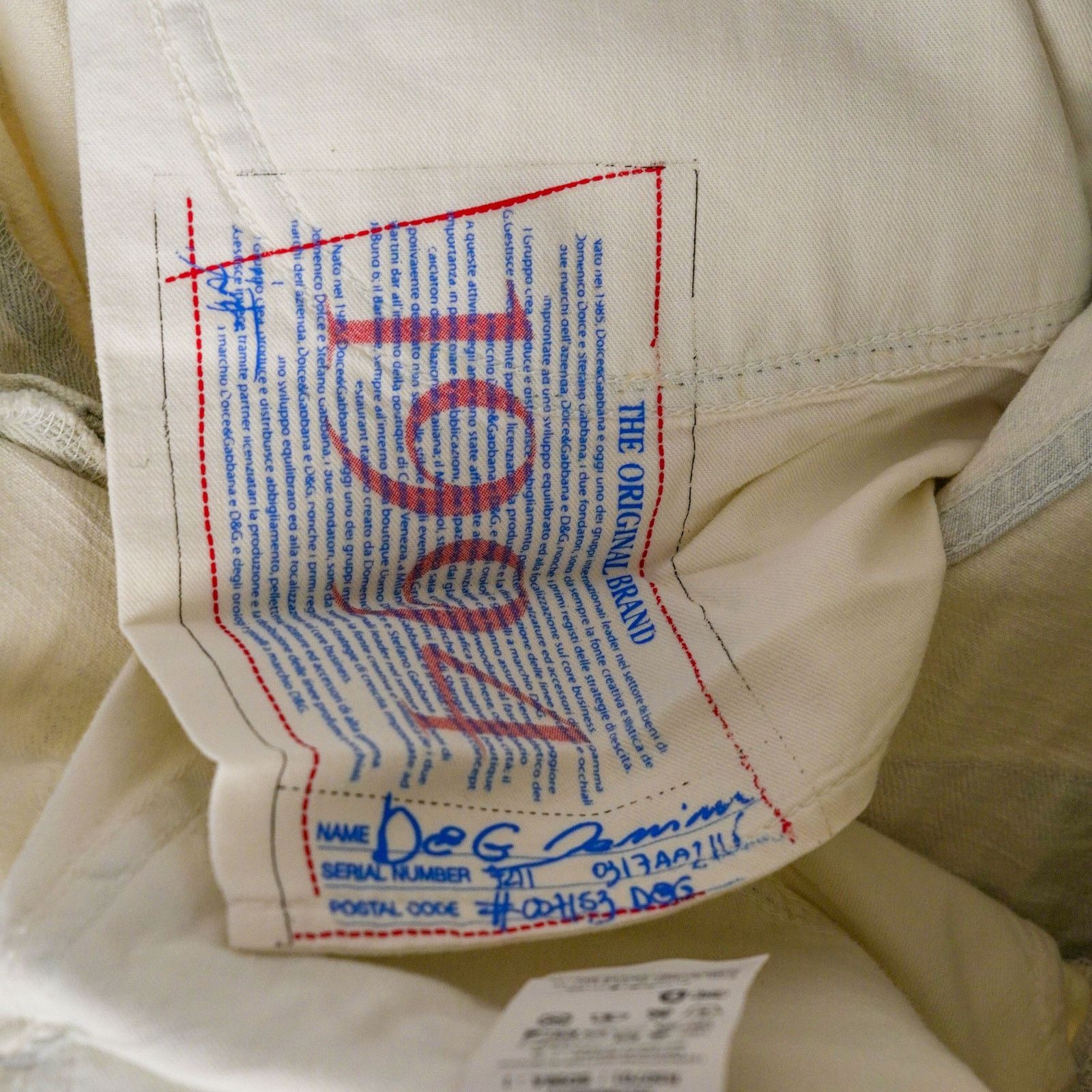 Dolce & Gabbana Dolce Gabbana White Distressed Patchwork Denim Pants Jeans Size US 31 - 14 Thumbnail