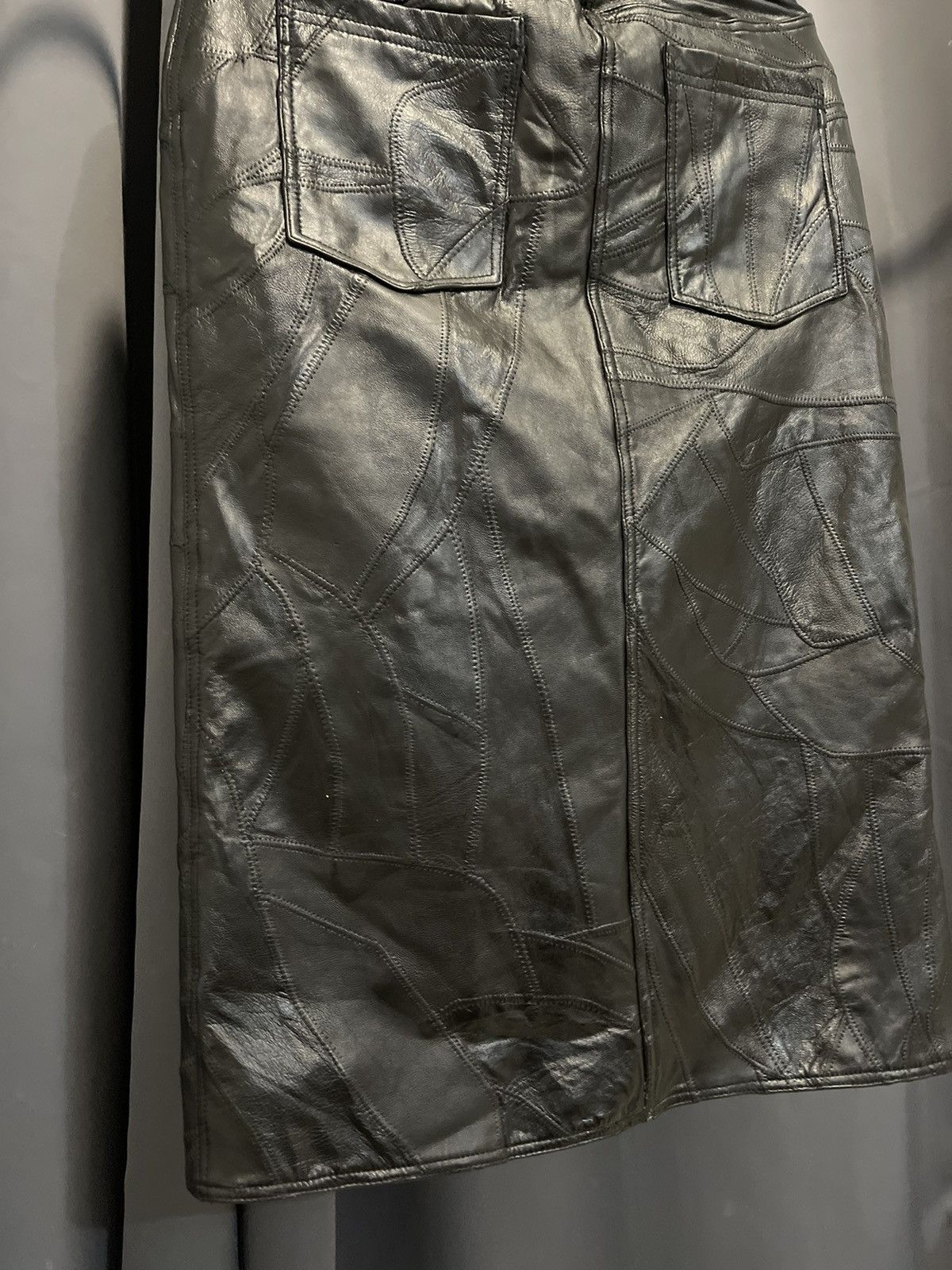 Other Jacques Wei Leather Patchwork Skirt Size 26" / US 2 / IT 38 - 9 Thumbnail
