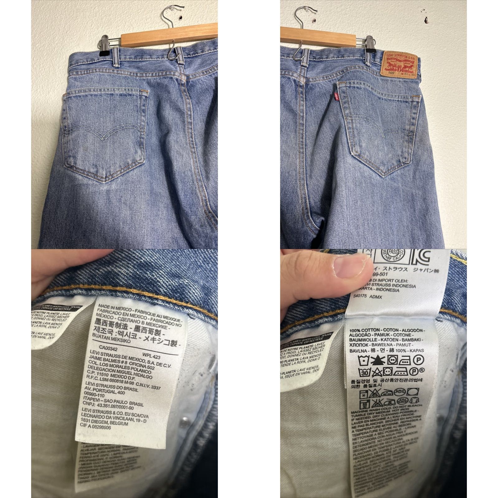 Levi's VINTAGE Levi's 505 Jeans Mens 40x26 Distressed Medium Wash Blue Straight 40 Inseam Regular Size 40 Mens Jeans Size US 40 / EU 56 - 9 Thumbnail