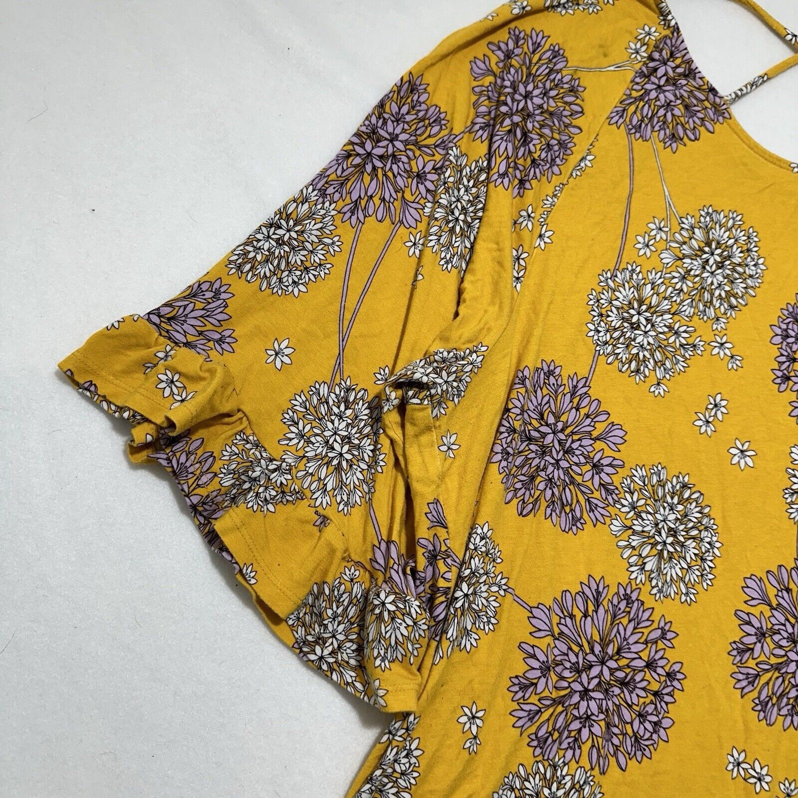 Other a.n.a. Women's Petite PXXL Floral Blouse 3/4 Sleeve Yellow Size XXL / US 16-18 / IT 52-54 - 13 Thumbnail
