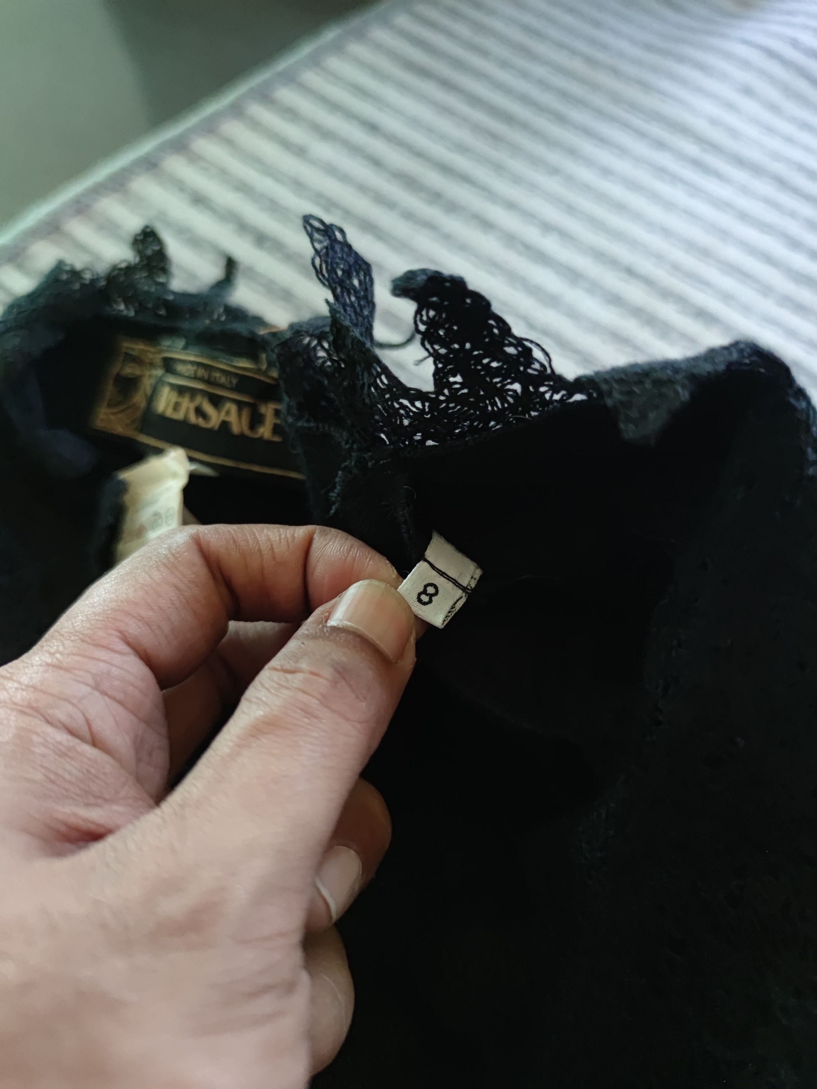Versace Versace Black Wool Laces Blazer Made in Italy Size M / US 6-8 / IT 42-44 - 10 Thumbnail