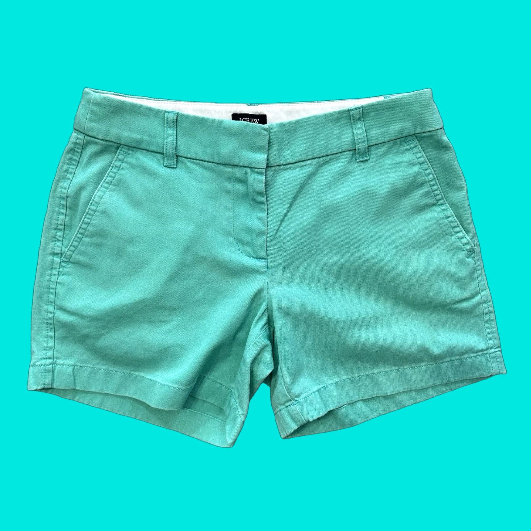 J.Crew J.CREW Shorts Womens 0 28x5 Chino Casual Mint Green Cotton 5” XS? Size 25" / US 0 / IT 36 - 1 Thumbnail