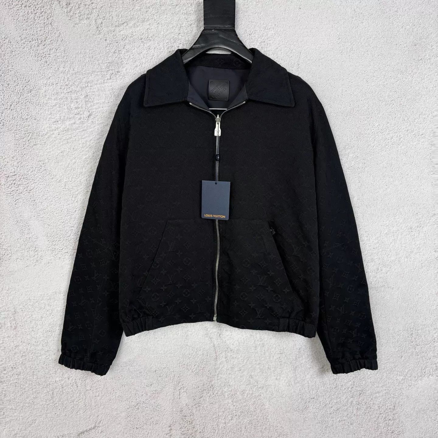 Louis Vuitton Black Zip-Front Collared Jacket Size M Size US M / EU 48-50 / 2 - 1 Thumbnail
