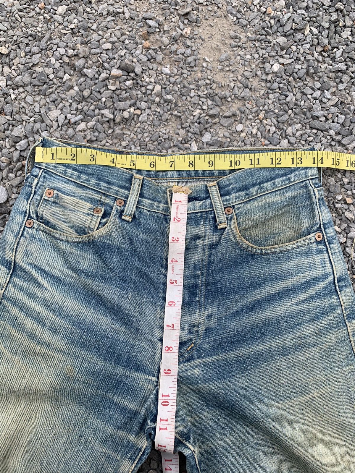 Levi's VINTAGE LEVIS 503BXX SELVEDGE BUTTON FLY DISTRESSED DENIM Size US 28 / EU 44 - 23 Thumbnail