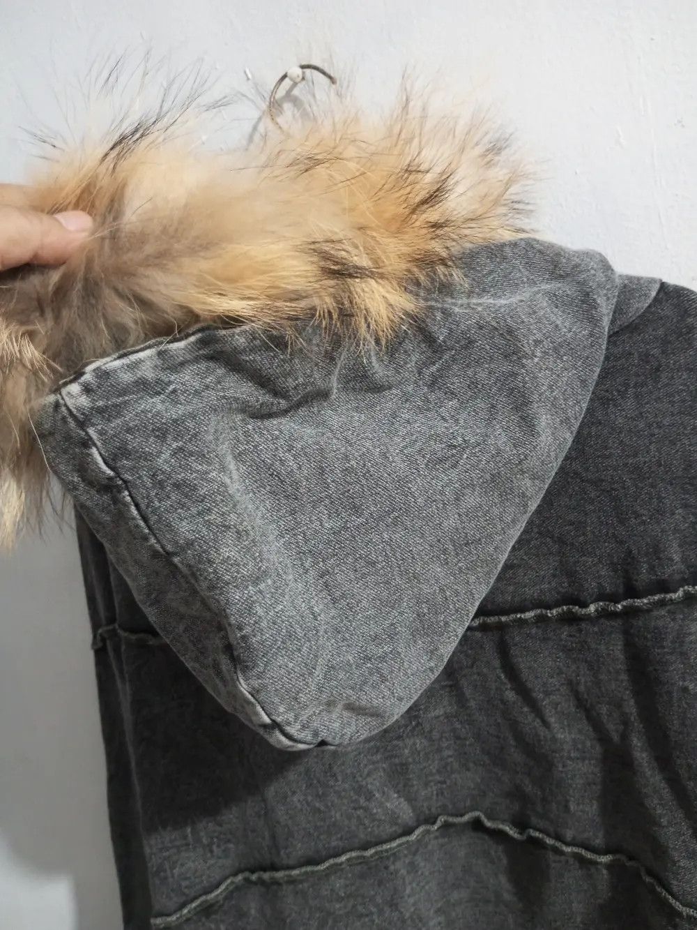 If Six Was Nine × Japanese Brand × Le Grande Bleu (L.G.B.) Vintage pattern Torso denim stretch fur hoodies Size US L / EU 52-54 / 3 - 9 Thumbnail