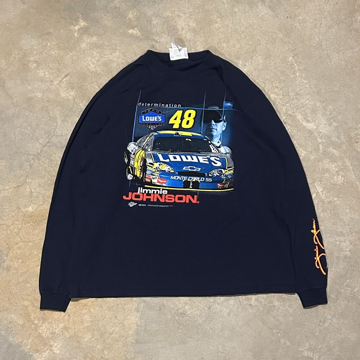 NASCAR × Vintage Crazy Vintage Y2K Nascar Jimmie Johnson Lowe’s Racing Tee Size US L / EU 52-54 / 3 - 1 Thumbnail