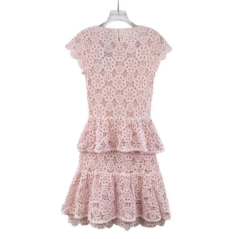Dior Dior Pink floral hollow embroidered cotton round neck slee Size XS / US 0-2 / IT 36-38 - 2 Thumbnail