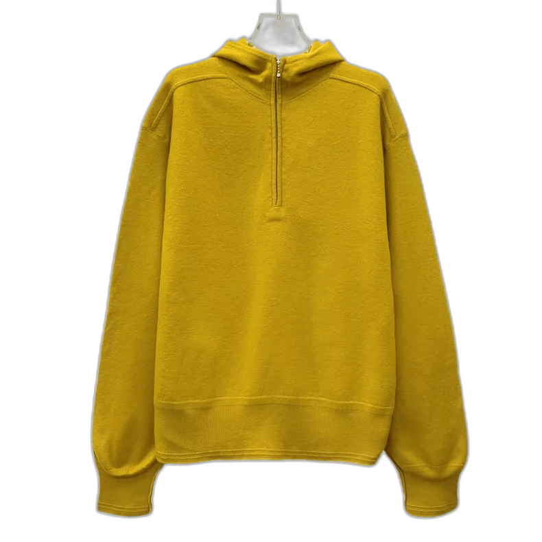 Burberry Burberry Yellow Wool Hoodie with Half-Zip Size M / US 6-8 / IT 42-44 - 1 Thumbnail