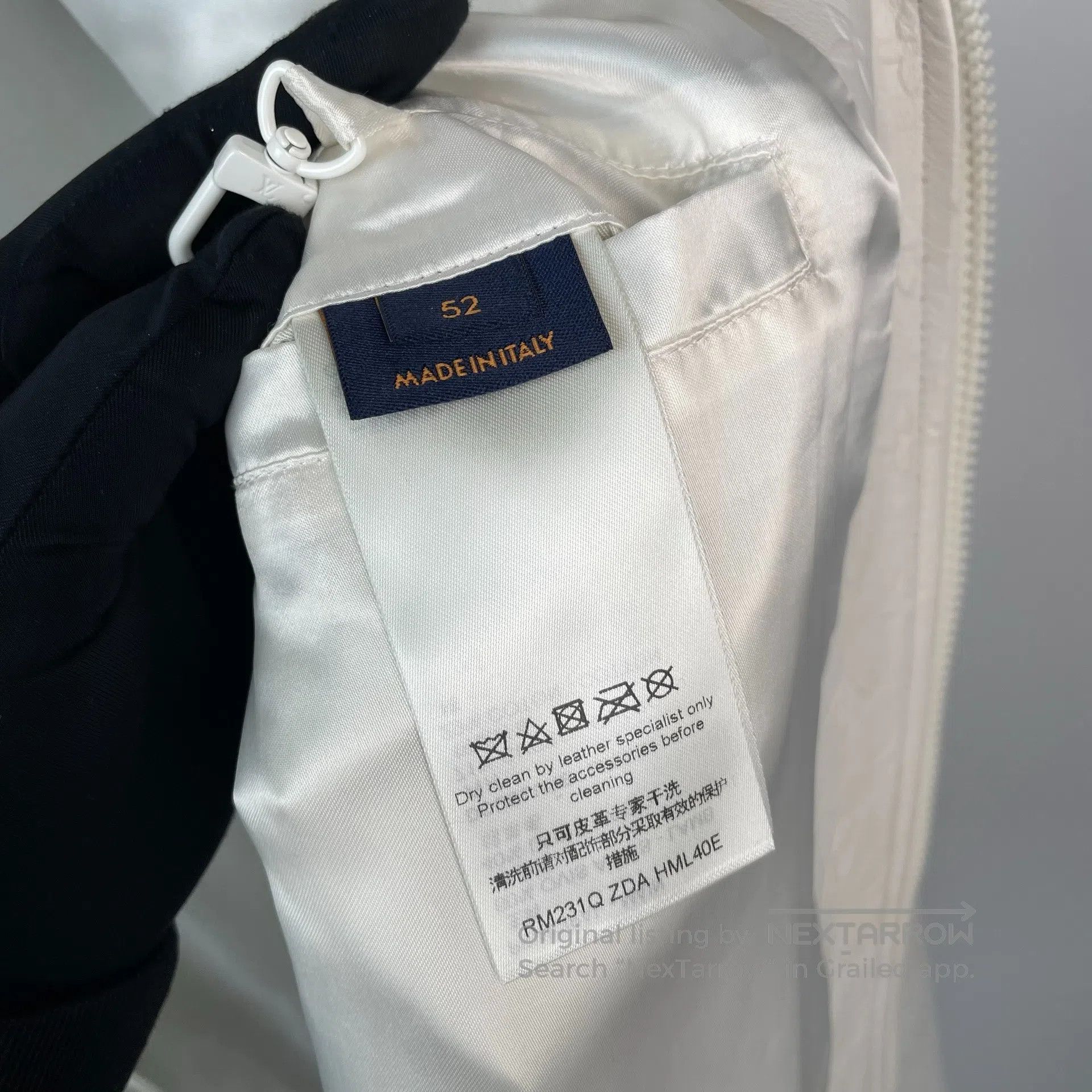 Louis Vuitton Louis Vuitton White print leather lapel long-sleeve jacket Size US L / EU 52-54 / 3 - 8 Thumbnail