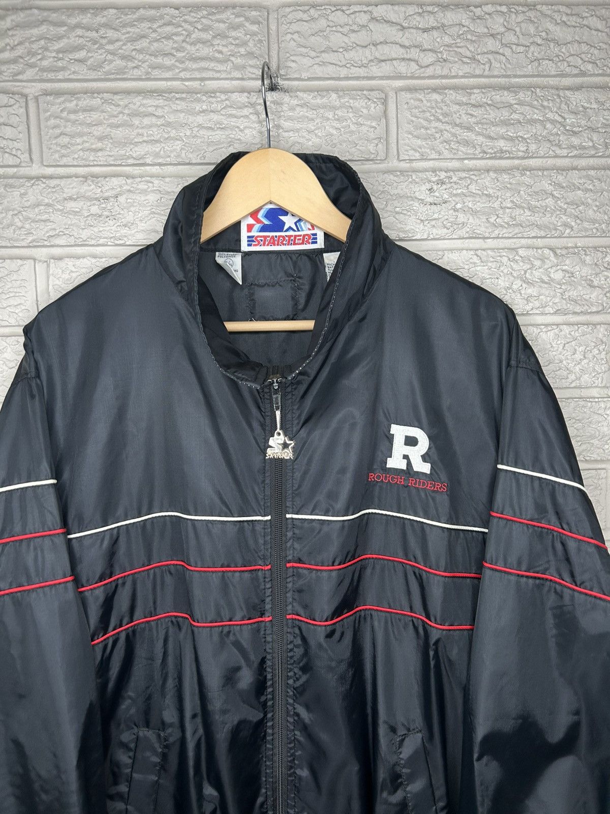Starter Vintage Starter CFL Rough Riders Zip Up Nylon Light Jacket Size US XL / EU 56 / 4 - 2 Thumbnail