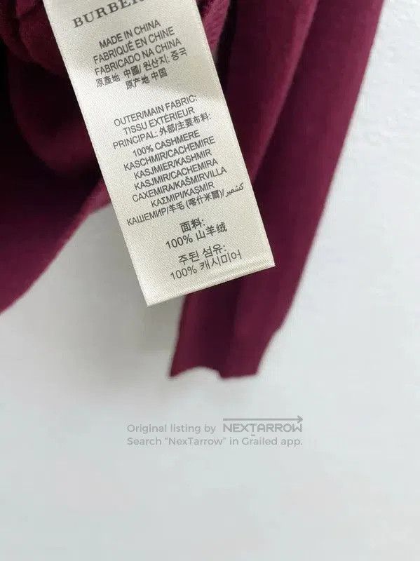 Burberry Burberry Men's Burgundy Cashmere Cardigan. Size US XS / EU 42 / 0 - 4 Thumbnail
