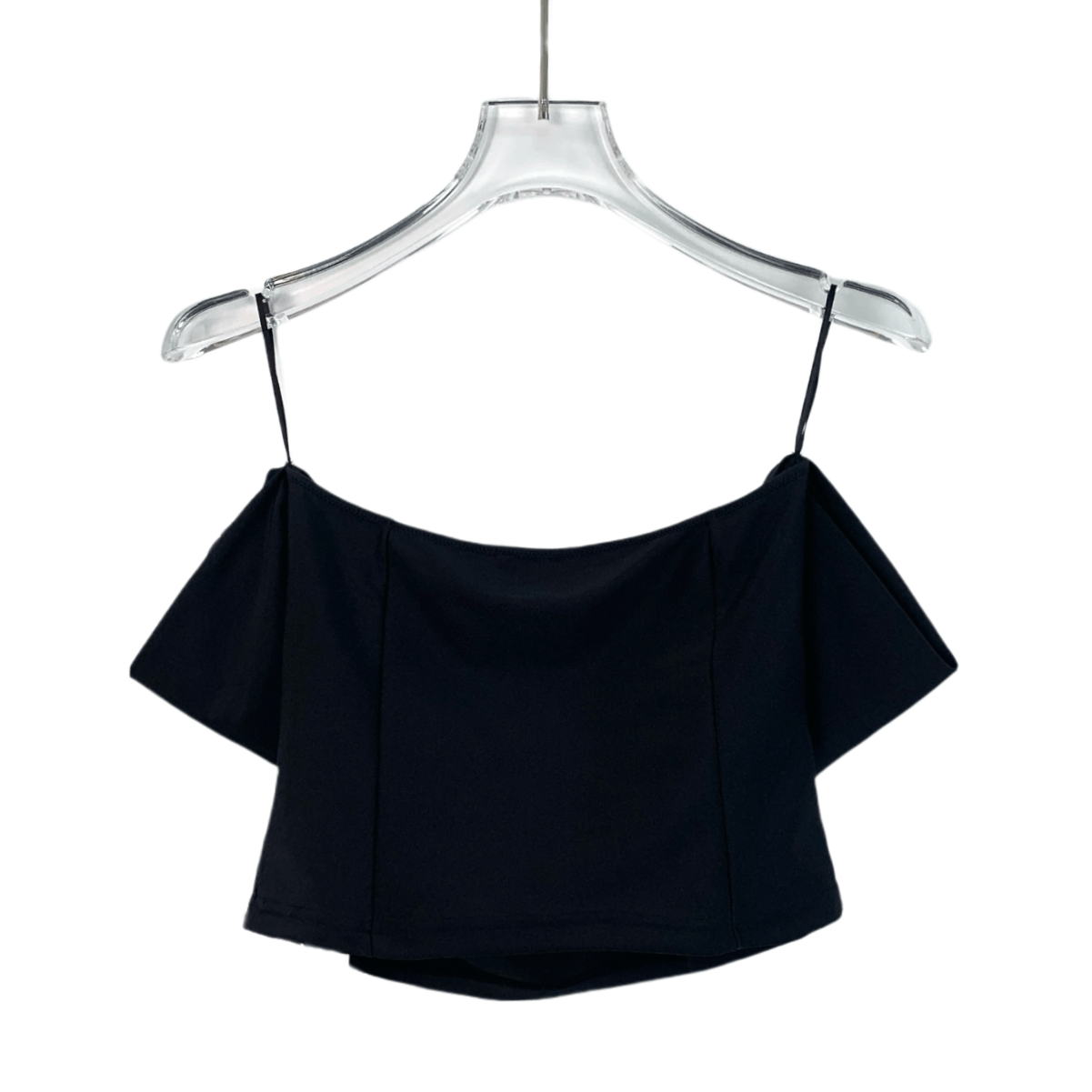 Chanel CW0408 Chanel Black Off-Shoulder Cropped Top Size XS / US 0-2 / IT 36-38 - 2 Thumbnail
