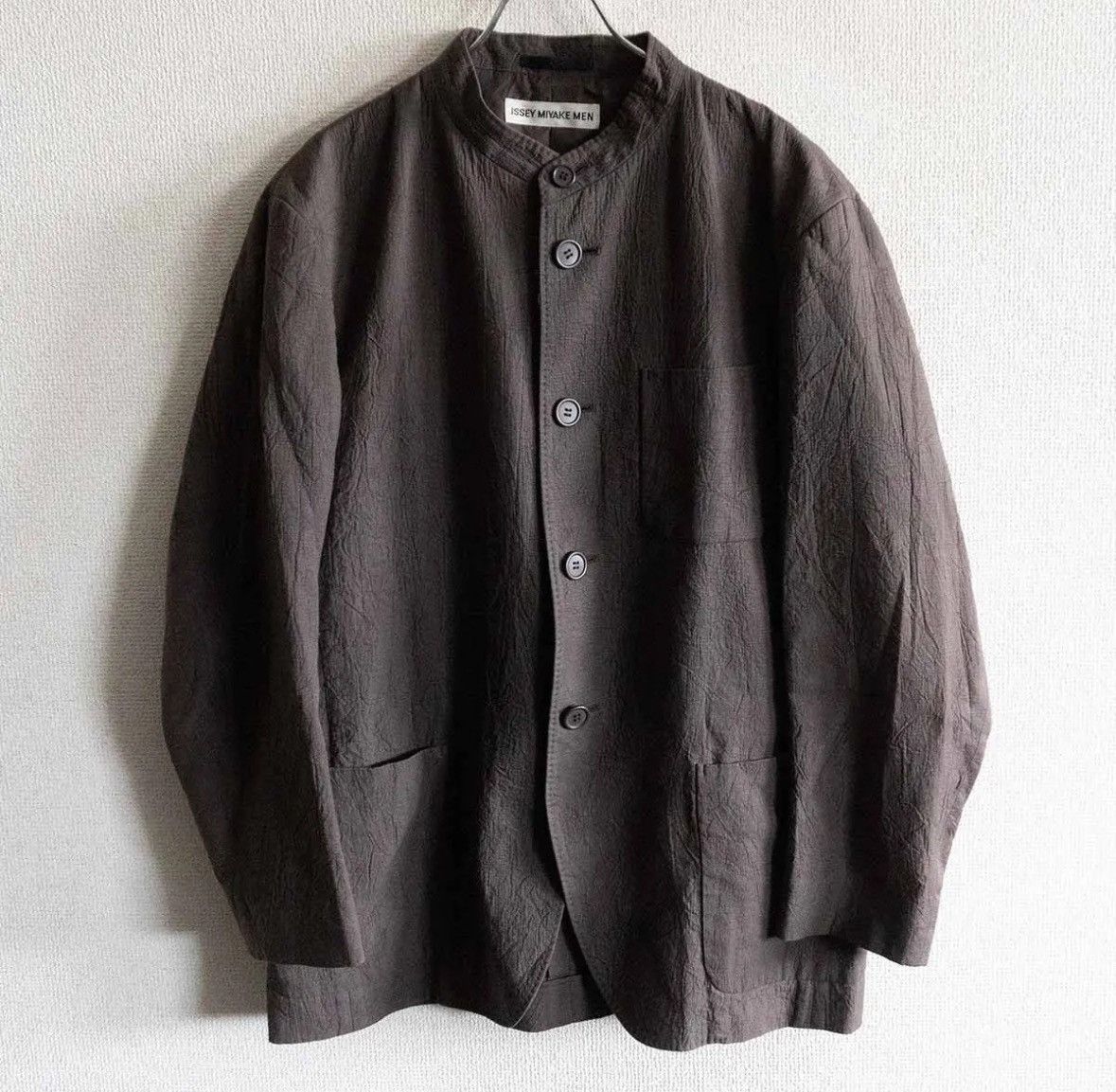 Issey Miyake ISSEY MIYAKE MEN 2002SS Collarless Jacket Size US M / EU 48-50 / 2 - 1 Thumbnail