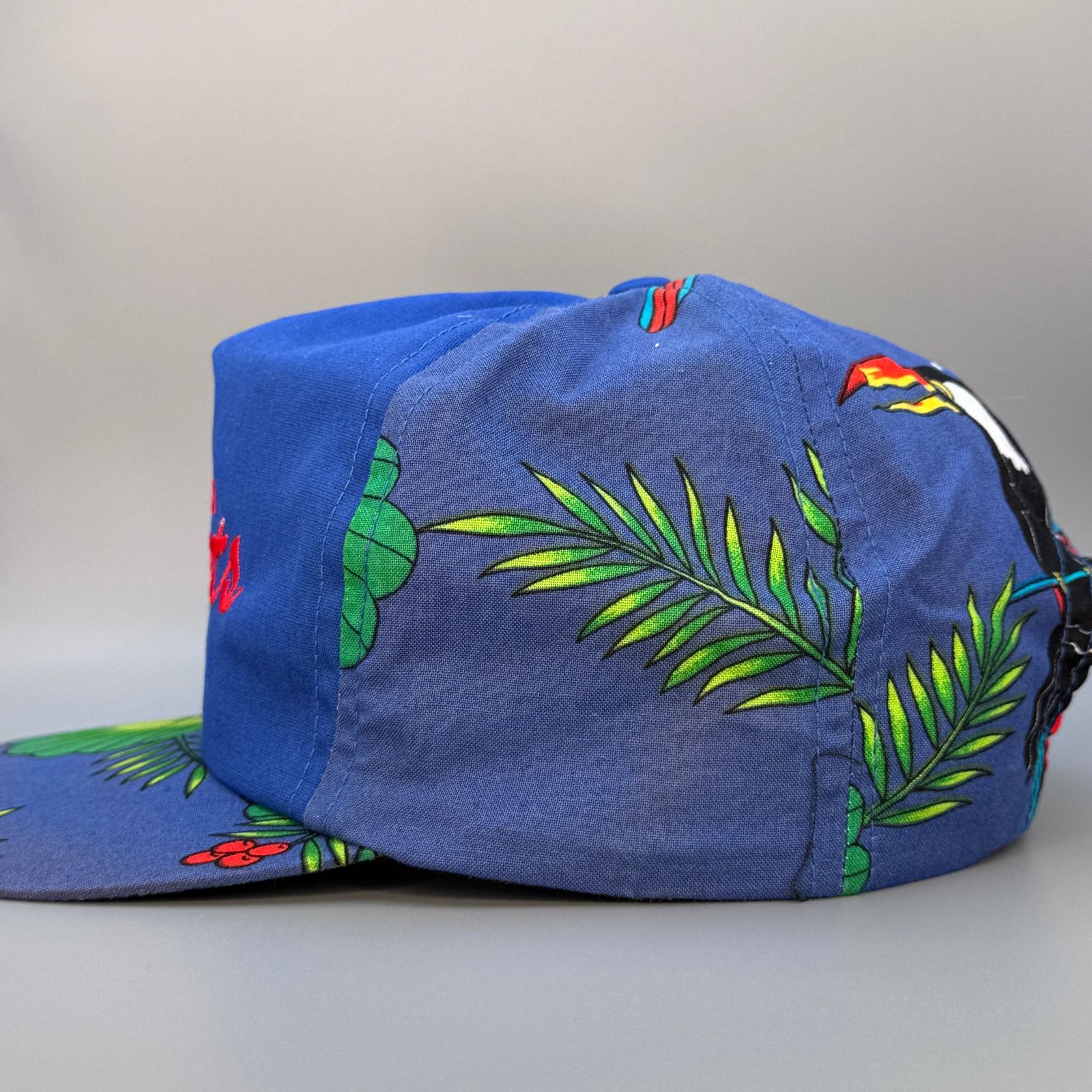 NBA Vintage 90s Denver Nuggets floral print leather strapbackhat Size ONE SIZE - 2 Thumbnail