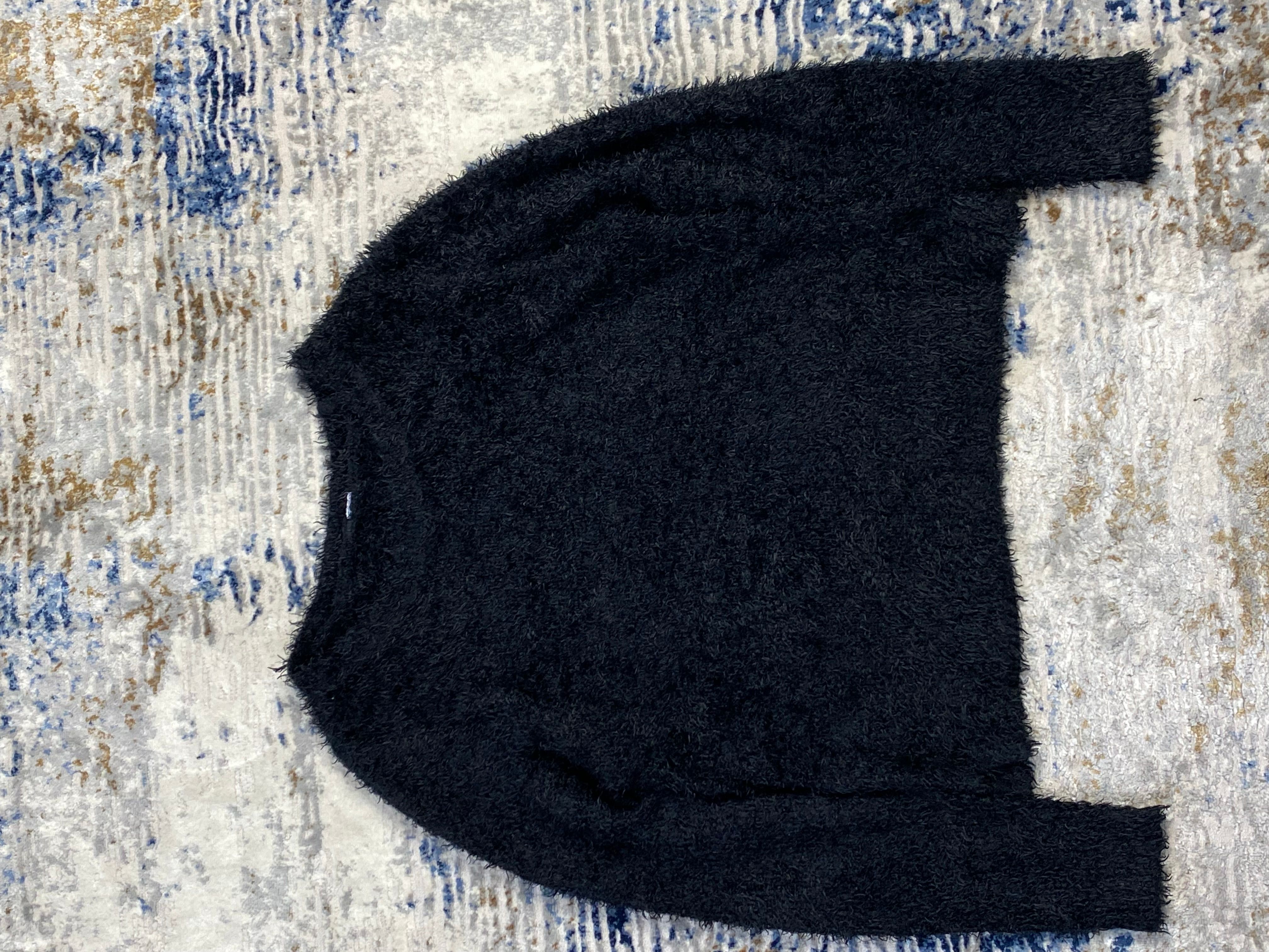 Pre-owned Japanese Brand Faux Fur Sweater In Black