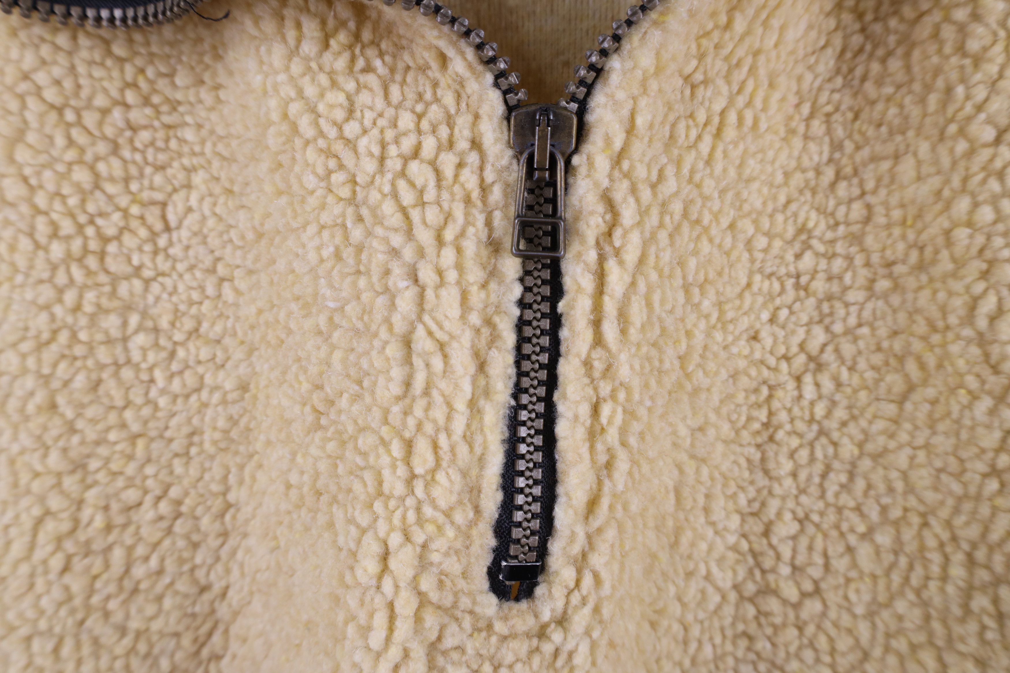 Vintage Vintage 90s Streetwear Fleece Half Zip Sweater Beige USA Size US L / EU 52-54 / 3 - 4 Thumbnail