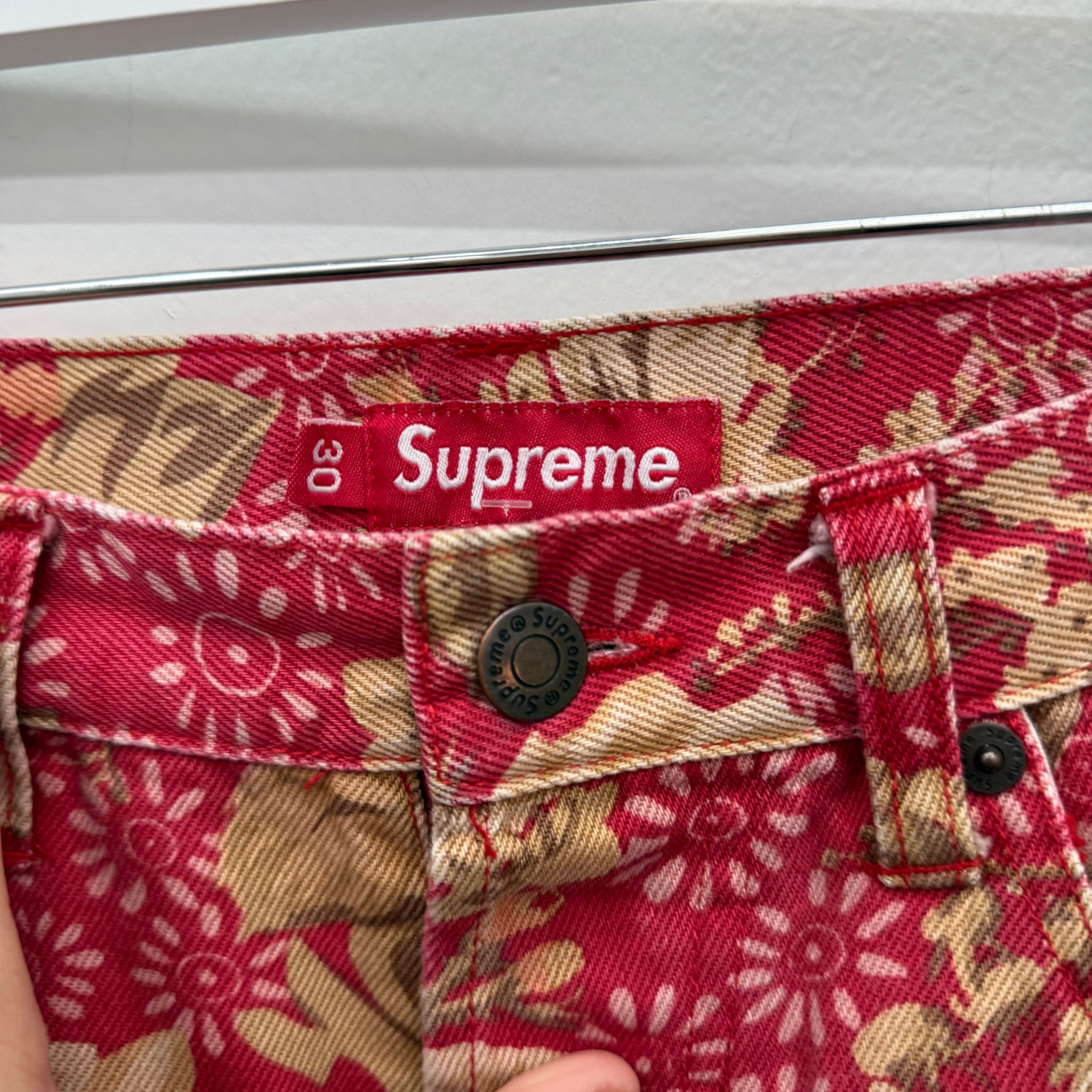 Supreme Supreme Rose Floral Denim FW17 - Size 30 Size US 30 / EU 46 - 4 Thumbnail