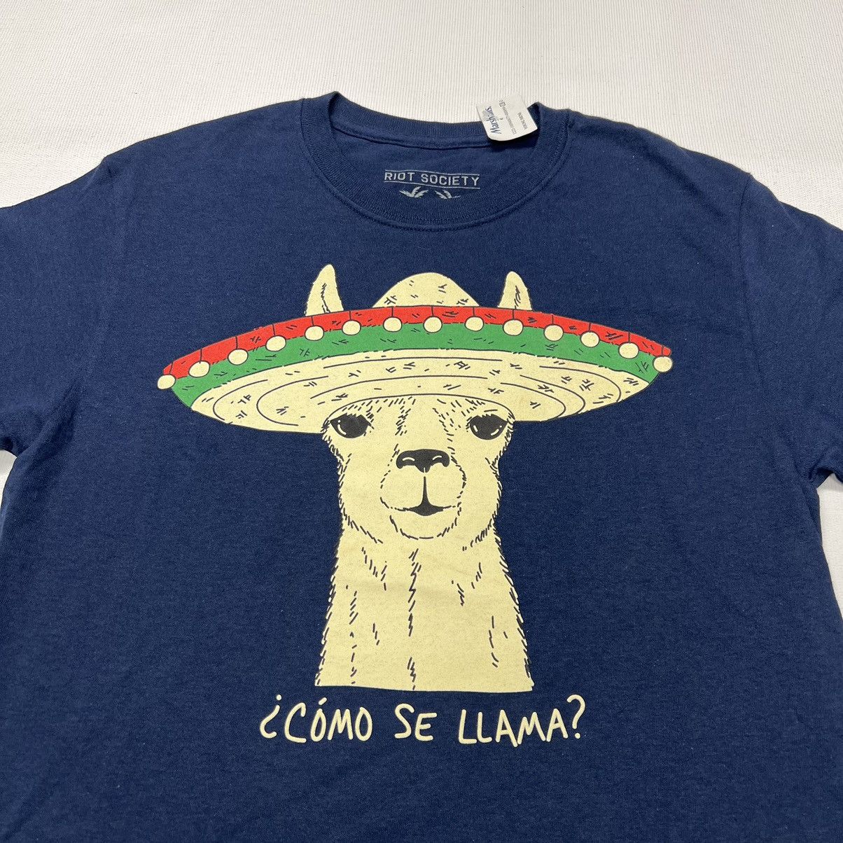 Riot Society Riot Society Llama Tee Shirt Blue Animal Funny Party Skate Size US S / EU 44-46 / 1 - 2 Thumbnail