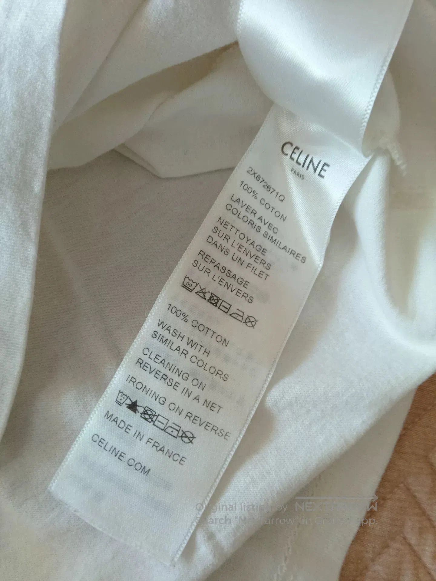 Celine Celine Paris White Short-Sleeve T-Shirt. Size S / US 4 / IT 40 - 5 Thumbnail